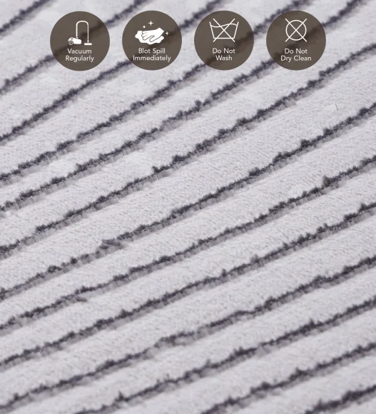Tuscany Polyester Modern Runner Grey