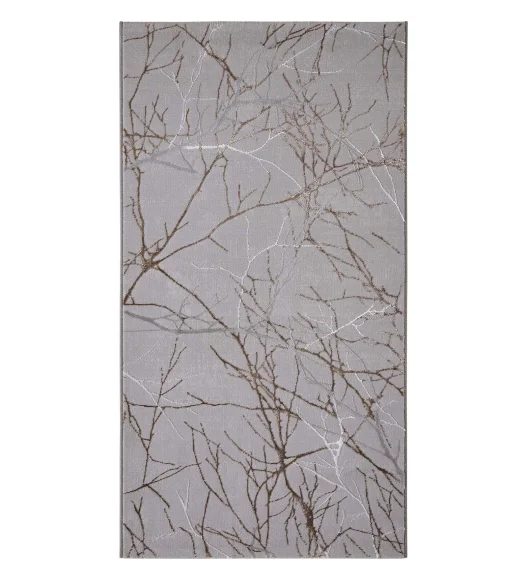 Tuscany Polyester Abstract Runner Grey