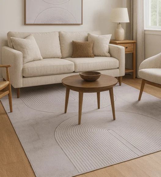 Tuscany Polyester Classical Carpet Grey