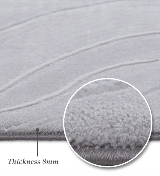 Tuscany Polyester Classical Carpet Grey