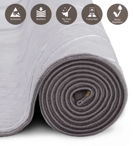 Tuscany Polyester Classical Carpet Grey