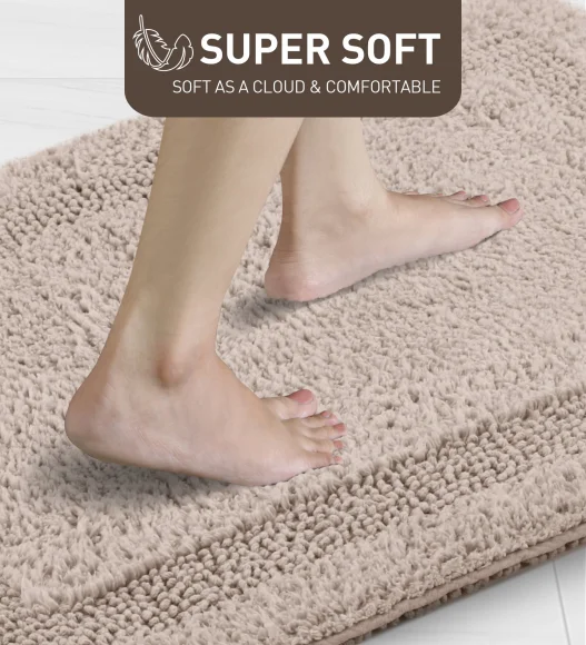 Reversible Cotton Bath Mat, Camel