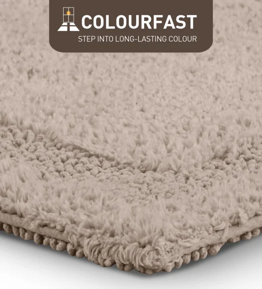 Reversible Cotton Bath Mat, Camel