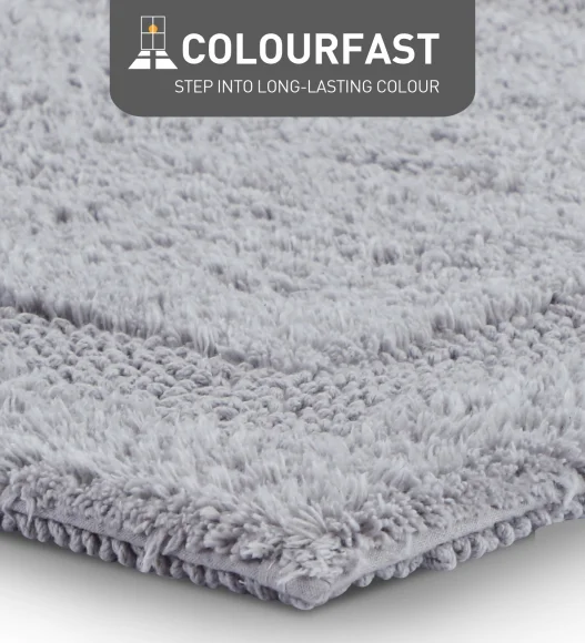 Reversible Cotton Bath Mat, Ash