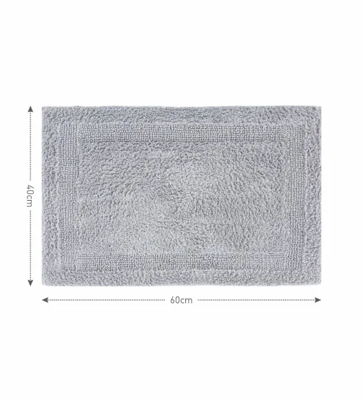 Reversible Cotton Bath Mat, Ash