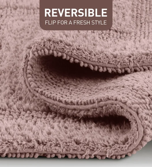 Reversible Cotton Bath Mat, Stucco