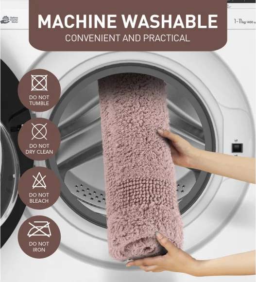 Reversible Cotton Bath Mat, Stucco