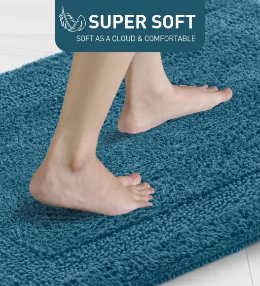 Reversible Cotton Bath Mat, Peacock