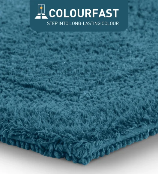 Reversible Cotton Bath Mat, Peacock