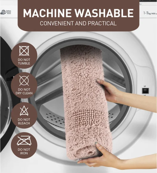 Reversible Cotton Bath Mat, Moonlight