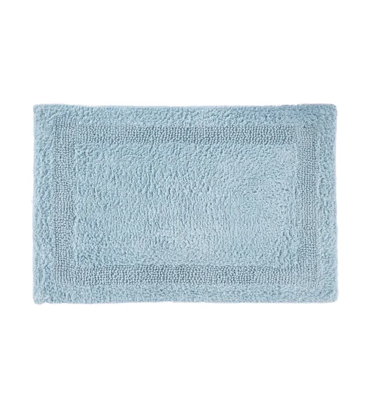 Reversible Cotton Bath Mat, Baby Blue