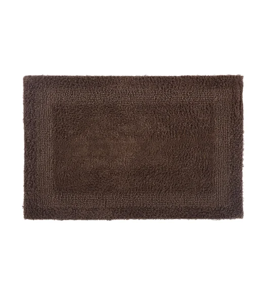 Reversible Cotton Bath Mat, Chocolate