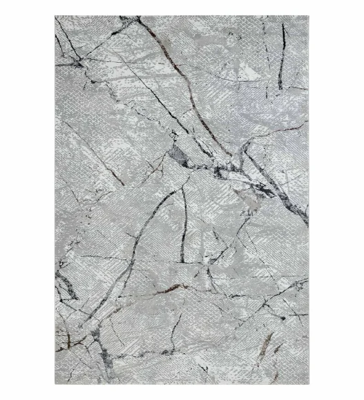 Penny Polyester Abstract Carpet Grey