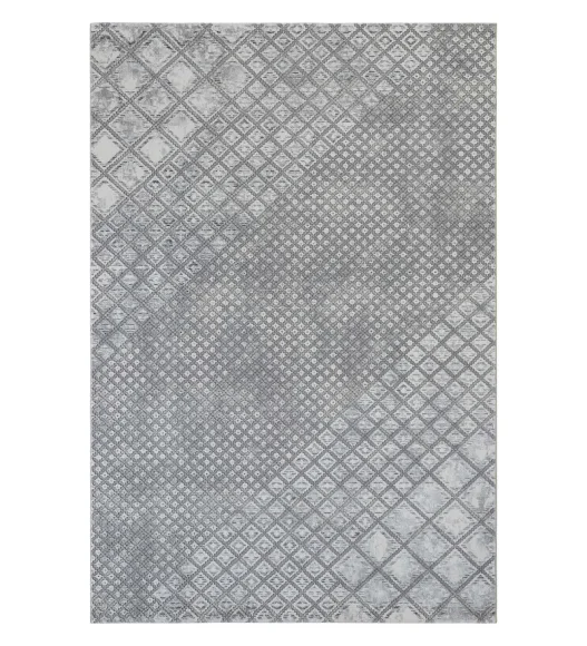 Penny Polyester Abstract Carpet Grey