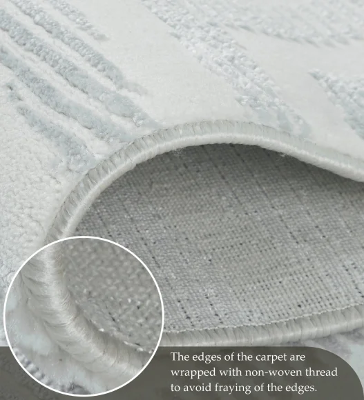 Penny Polyester Abstract Carpet Grey