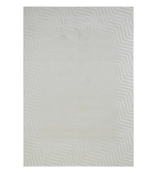 Penny Polyester Abstract Carpet Cream