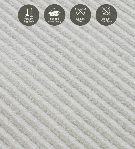 Penny Polyester Abstract Carpet Cream