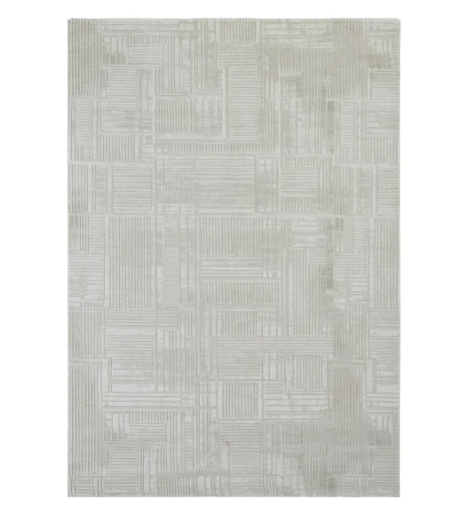 Penny Polyester Abstract Carpet Cream