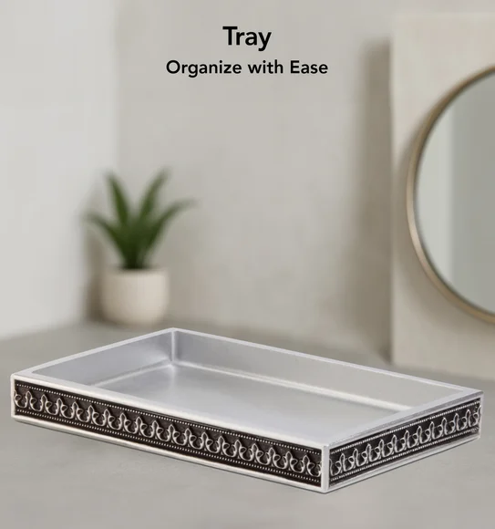Myra 3 Pcs Polyresin Bath Set Black & Grey