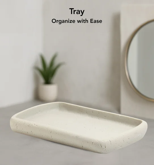 Myra 3 Pcs Polyresin Bath Set Stone