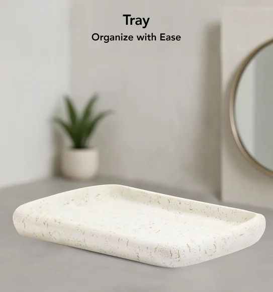 Myra 3 Pcs Polyresin Bath Set Off White