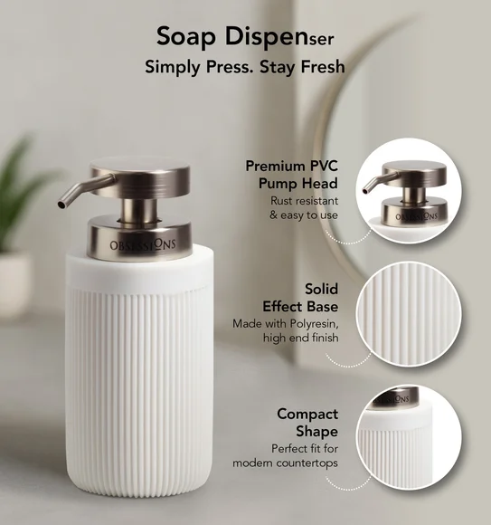 Myra 3 Pcs Polyresin Bath Set White