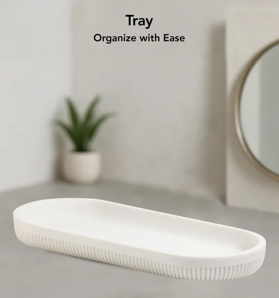 Myra 3 Pcs Polyresin Bath Set White