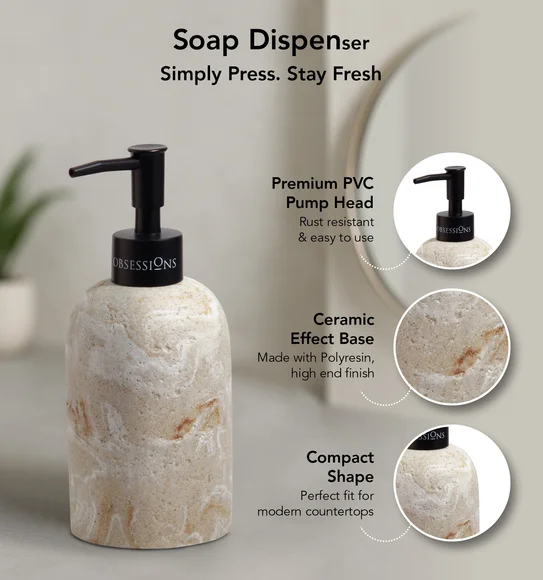 Myra 3 Pcs Polyresin Bath Set Beige