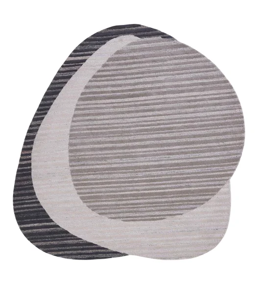 Shapescape Polyester Abstract Carpet L Grey