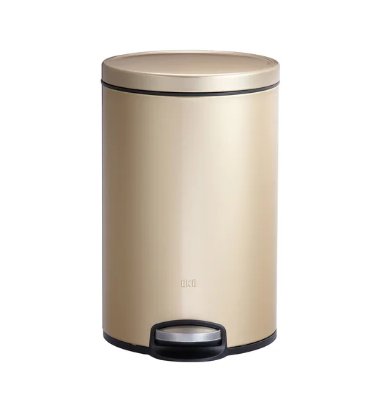 EKO 9115 Artistic Soft Close Fingerprint Resistant Step Bin Champagne Gold