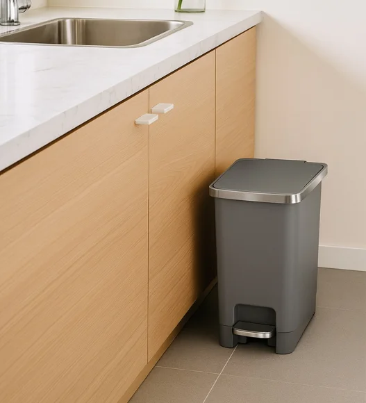 Eko 6377 Hana Fingerprint Resistant Plastic Plastic Bin Grey