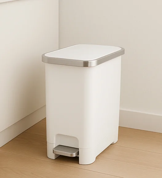 Eko 6377 Hana Fingerprint Resistant Plastic Plastic Bin White