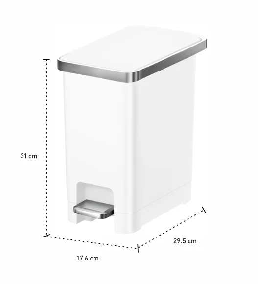 Eko 6377 Hana Fingerprint Resistant Plastic Plastic Bin White