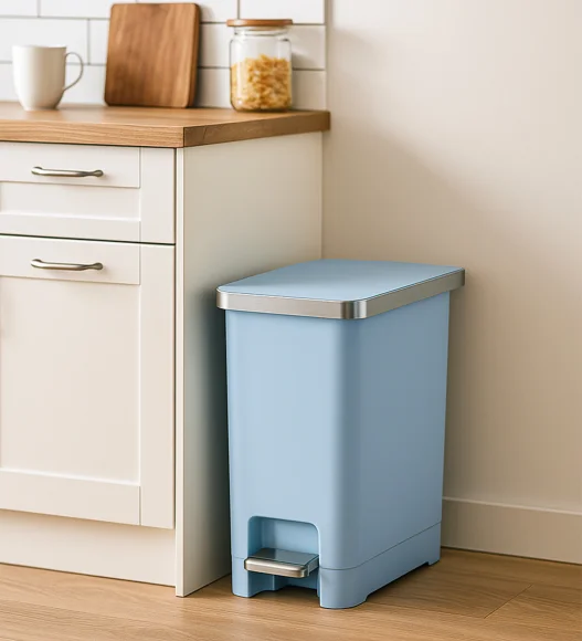 Eko 6377 Hana Fingerprint Resistant Plastic Plastic Bin Blue