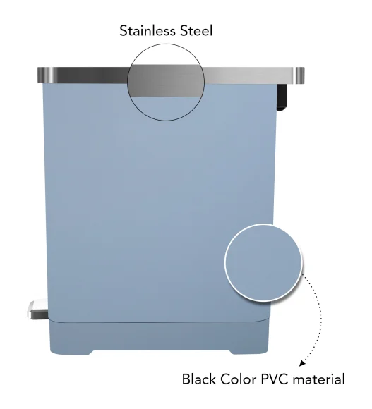 Eko 6377 Hana Fingerprint Resistant Plastic Plastic Bin Blue