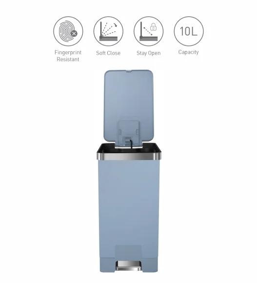 Eko 6377 Hana Fingerprint Resistant Plastic Plastic Bin Blue