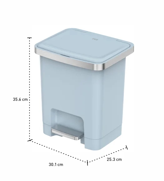 Eko 6388 Hana Fingerprint Resistant Plastic Plastic Bin Blue