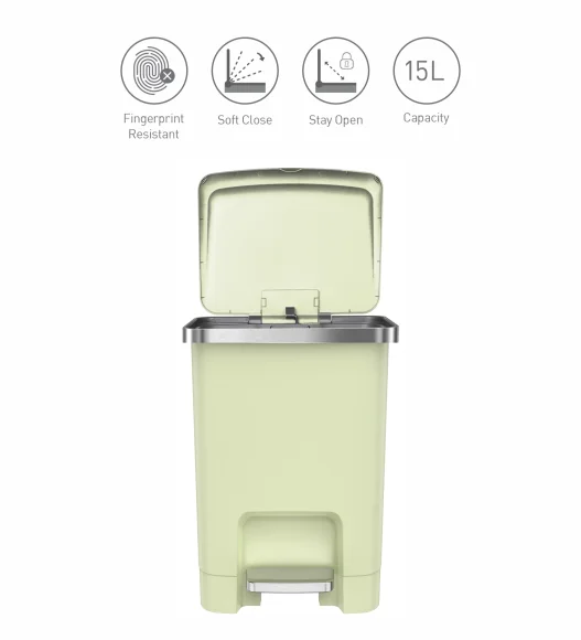 Eko 6388 Hana Fingerprint Resistant Plastic Plastic Bin Green