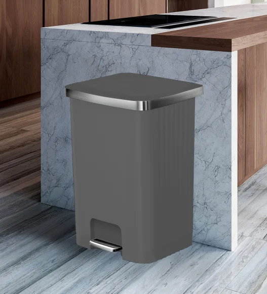 Eko 6388 Hana Fingerprint Resistant Plastic Plastic Bin Grey