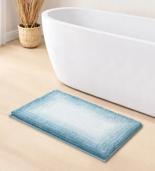 Supersoft Polyester Bath Mat with Anti-Skid TPR Backing, 50 x 80 cm, Teal