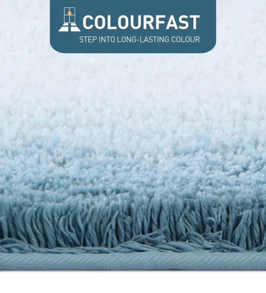Supersoft Polyester Bath Mat with Anti-Skid TPR Backing, 50 x 80 cm, Teal
