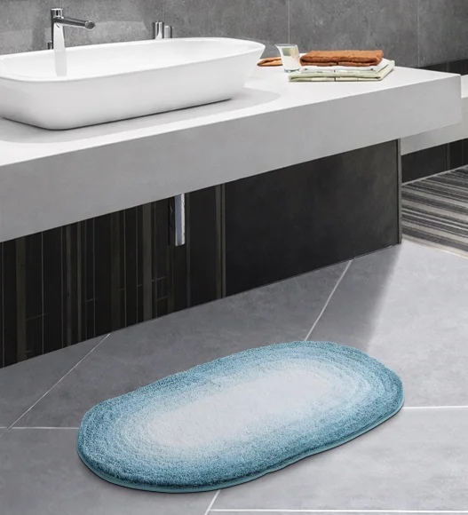 Supersoft Polyester Bath Mat with Anti-Skid TPR Backing, 50 x 80 cm, Teal