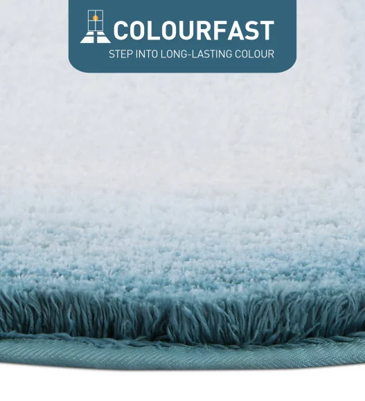 Supersoft Polyester Bath Mat with Anti-Skid TPR Backing, 50 x 80 cm, Teal