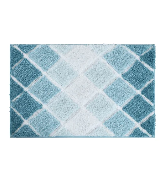 Supersoft Polyester Bath Mat with Anti-Skid TPR Backing, 50 x 80 cm, Teal