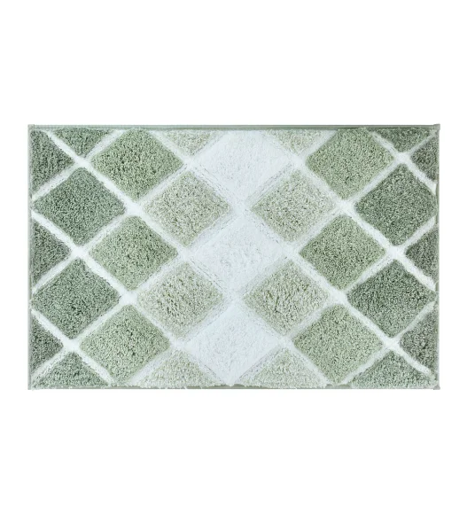Supersoft Polyester Bath Mat with Anti-Skid TPR Backing, 50 x 80 cm, Green