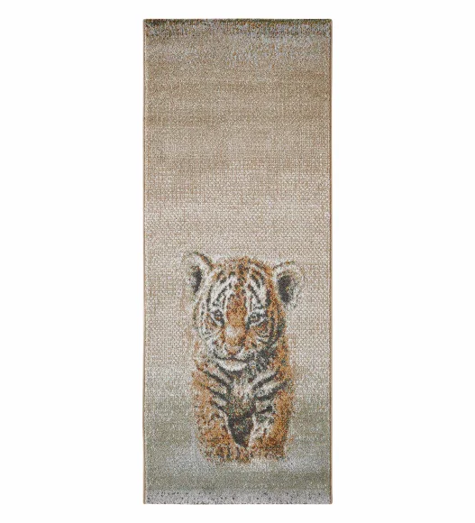 Polypropylene Kids Runner with Jute Backing | Brown & Beige | (W)60 x (L)150