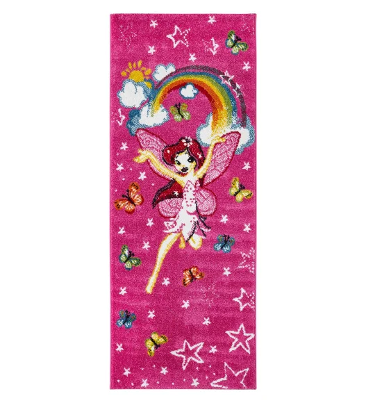 Polypropylene Kids Runner with Jute Backing | Pink | (W)60 x (L)150