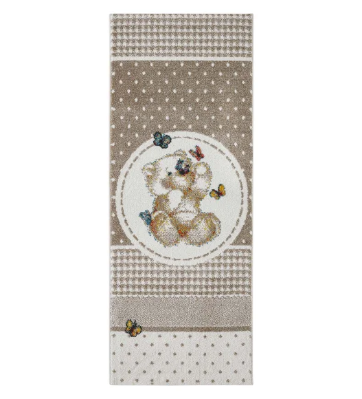 Polypropylene Kids Runner with Jute Backing | Beige | (W)60 x (L)150