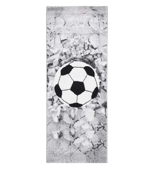 Polypropylene Kids Runner with Jute Backing | Grey | (W)60 x (L)150