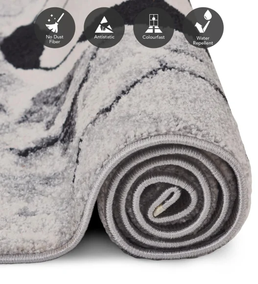 Polypropylene Kids Runner with Jute Backing | Grey | (W)60 x (L)150